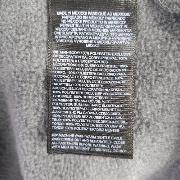 Mens The North Face Gray 1/4 Zip Fleece Pullover Sweatshirt Polyester Size XXL - Picture 4 of 7